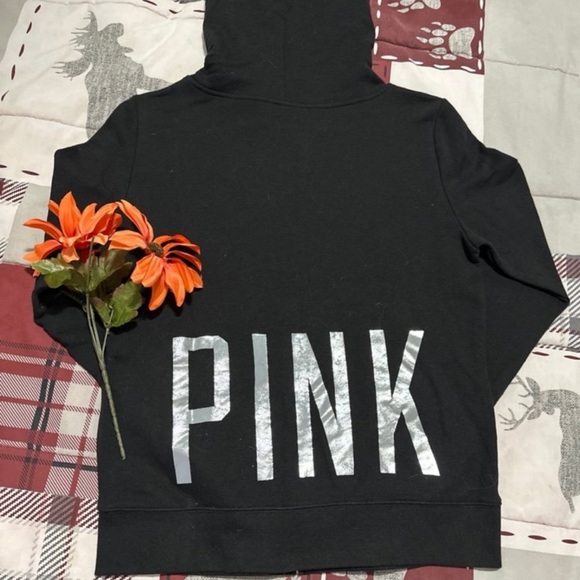 PINK MEGA BLING ZIP UP HOODIE!!! - Picture 3 of 3